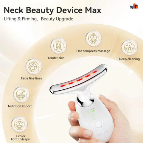 Neck Lifting & Tightening Massager – EMS Microcurrent LED Face & Neck Beauty Device