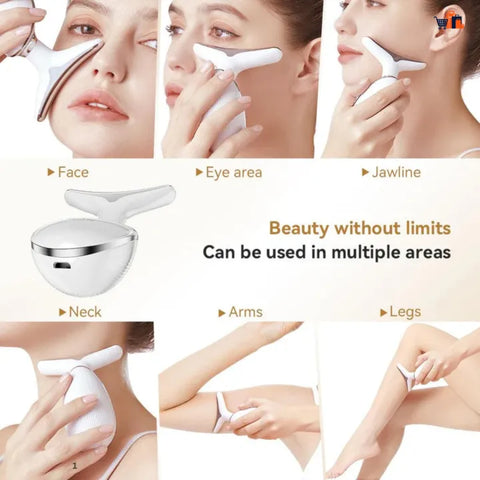Neck Lifting & Tightening Massager – EMS Microcurrent LED Face & Neck Beauty Device