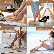 Wooden foot Massager Roller Plantar Fasciitis Relief Feet Pain Muscle Relaxation Massage Tools Dual 5 Row