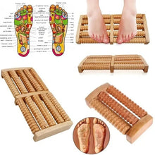 Wooden foot Massager Roller Plantar Fasciitis Relief Feet Pain Muscle Relaxation Massage Tools Dual 5 Row
