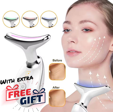 Neck Lifting And Tighten Massager - Neck Massager - Electric Microcurrent Wrinkle Remover LED Photon Face Beauty Device - Neck Face Beauty Device Facial Lifting Machine EMS Massager Reduce Double Chin Anti Wrinkle Skin Tightening Skin Care Tools