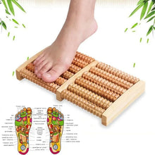 Wooden foot Massager Roller Plantar Fasciitis Relief Feet Pain Muscle Relaxation Massage Tools Dual 5 Row